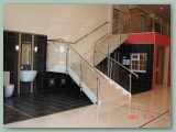 Stairs Marble steps Stainless and Glass